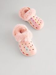 Сабо с искусственным мехом для девочки Next Q91-811, Розовый
