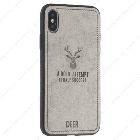 Накладка для Apple iPhone XS Max DEER серый