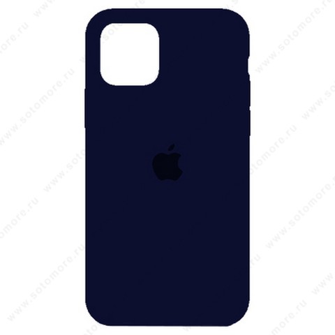 Накладка Silicone Case для Apple iPhone 11 Pro Max закрытый темно-синий