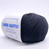 Пряжа Lana Gatto Merinocot 10008 черный