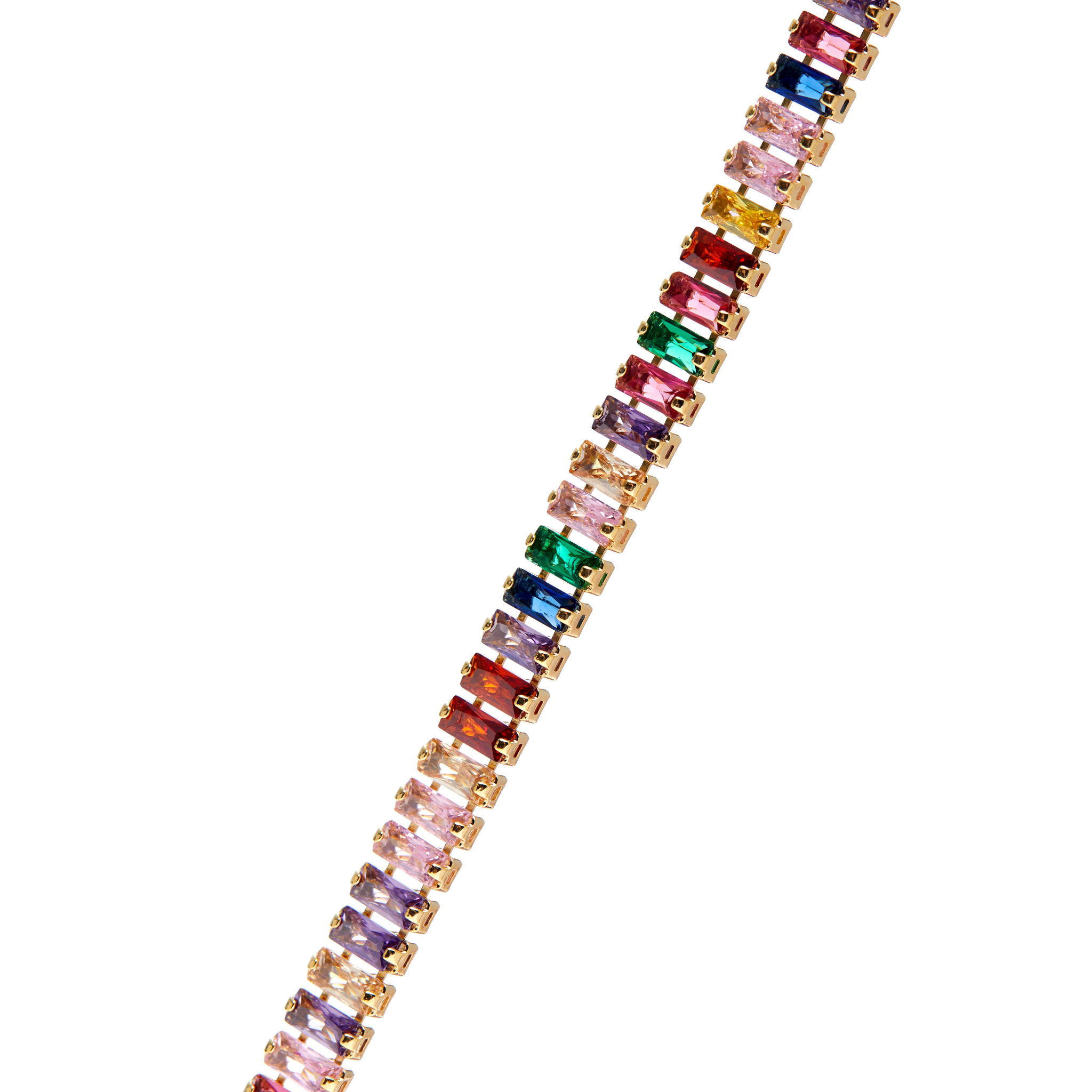 Колье Gold Baguette Necklace – Multi