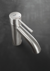 Смеситель для раковины GROHE Essence с донным клапаном, S-Size, суперсталь (24171DC1)