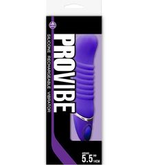 Фиолетовый перезаряжаемый вибратор PROVIBE - 14 см. - 