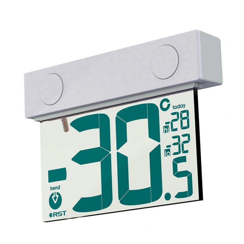 Цифровой оконный термометр RST на липучке, белый (RST01077) –  за .