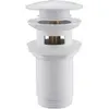 AF0009W Донный клапан для раковины с переливом, белый