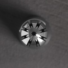 Насадка кондитерская «Сфера.Прорези с каплей и лучом», d=3 см, выход 2,3 см, нержавеющая сталь