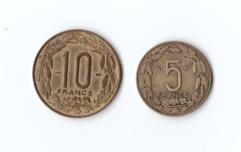 Набор монет Камерун 2 шт. Животные. VF
