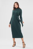 Платье для беременных и кормящих 15943 темно-зеленый