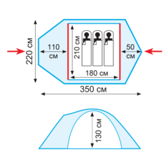Туристическая палатка Tramp Space 3 (V2)