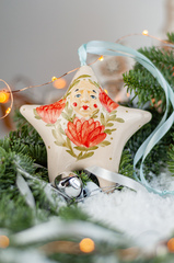 Керамическая елочная игрушка с Байкала серии 