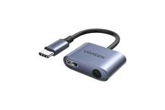 Переходник UGREEN CM231 (60164) USB-C to 3.5мм Audio Adapter with PD серый