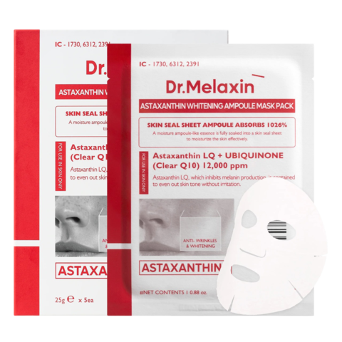 Маска тканевая для лица осветляющая с астаксантином DR. MELAXIN