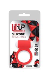 Красное эрекционное виброкольцо LIT-UP SILICONE STIMU RING 3 RED - 