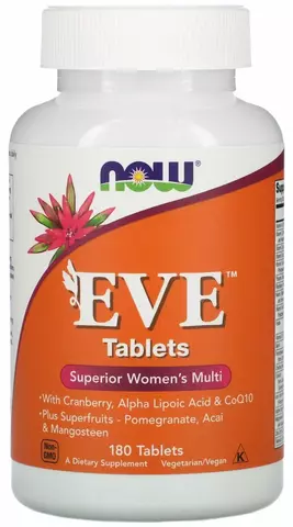 NOW Foods, EVE, Витамины и Минералы для Женщин (с Железом) - 180 таблеток