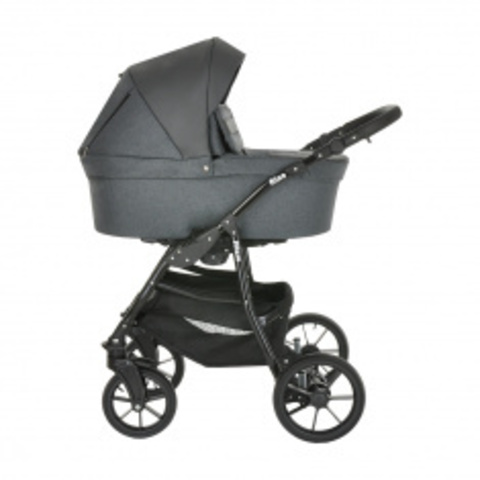PITUSO КОЛЯСКА 2 В1 NINO КОРОБ+ПРОГУЛКА GREY+КОЖА NEW GREY