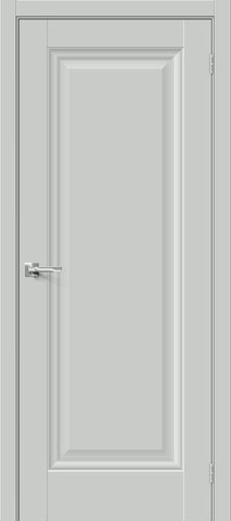 Межкомнатная дверь Прима 0 ПЭТ Grey Silk (светло-серый матовый, без текстуры)