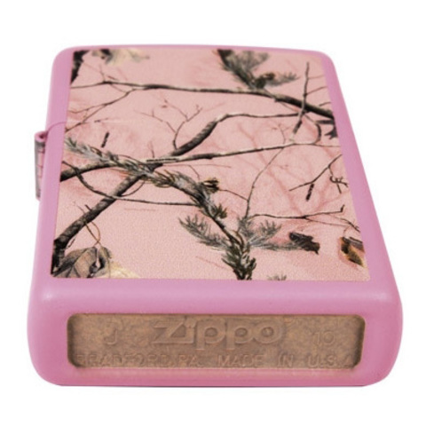 Зажигалка Zippo с покрытием Pink Matte, латунь/сталь, розовая, матовая, 36x12x56 мм