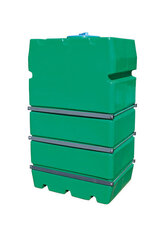 Емкость в металлической обрешётке ЕмВП  Экогрупп ДВ 1000 л. (1040 л.) вертикальный (1700x740x1000см;желтый) - арт.561113