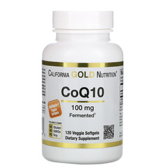 California Gold Nutrition, CoQ10, 100 мг, 120 вегетарианских мягких желатиновых капсул