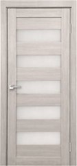 Межкомнатная дверь Велюкс 1 Ясень сноу / Цвет тон Белая лиственница / Остекление "Сатинат белое" / Двери Верда