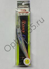 Воблер Rosy Down Crystal 110F 110мм, 15гр, загл.3,0-5,0м