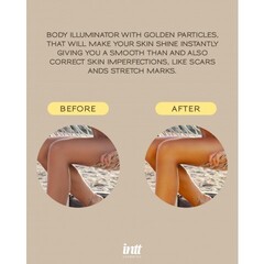Хайлайтер для тела с ароматом ванили и золотистыми микрогранулами Intt Sexy Glow, 60 мл