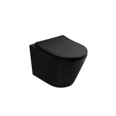 Abber AC1102TMB Унитаз Abber Bequem AC1102TMB подвесной черный матовый, безободковый, смыв торнадо фото