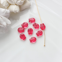 Подвеска Цветок роза, акрил, малиновый 10*8 мм, Ф032