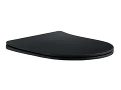 Aquatek AQ0004-MB AQ0004-MB ЕВРОПА тонкое сиденье с механизмом плавного закрывания, черное матовое, подходит к унитазу AQ1900/AQ1904 фото