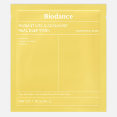 BIODANCE Radiant Vita Niacinamide Real Deep Mask Гидрогелевая маска с витаминным комплексом
