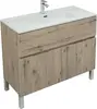 Aquanet 274136 Тумба с раковиной Алвита new 100 напольная 1 ящ., 2 дв.цв.дуб веллингтон белый (274136)