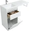 Aquanet 239300 Тумба с раковиной Токио 120 L напольная 1 ящик, б/к цвет белый глянец (239300)