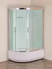 Aquanet SC-1200Q-R SC-1200Q-R Кабина 1200х800мм, Прав.угол,хром, мат/бел, 4мм, купол,верх.душ,выс.поддон.Набор (243330)
