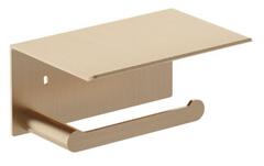 Держатель для туалетной бумаги с полочкой нерж. сталь VERONA 16876.G золото