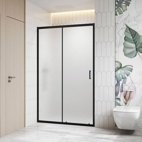 RGW 06091312-44 Душевая дверь 120*195 RGW CL-13-B Чёрный/Cora/6 мм