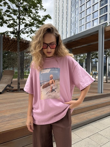 Футболка Surf boy розовый