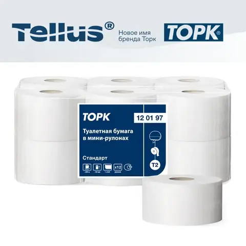 Tork туалетная бумага в мини-рулонах белый 120197