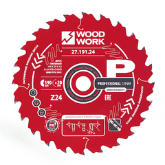 Диск пильный Профессионал 190x1,8/1,2x20 Z=24 A=18 Woodwork 27.191.24