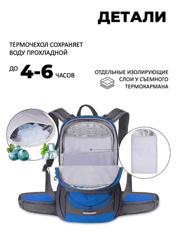 Картинка рюкзак велосипедный Nevo Rhino 9115-NW Light Blue - 5