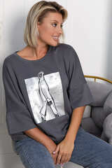 Блуза Фауст (серая) Б14203-20М LT Collection