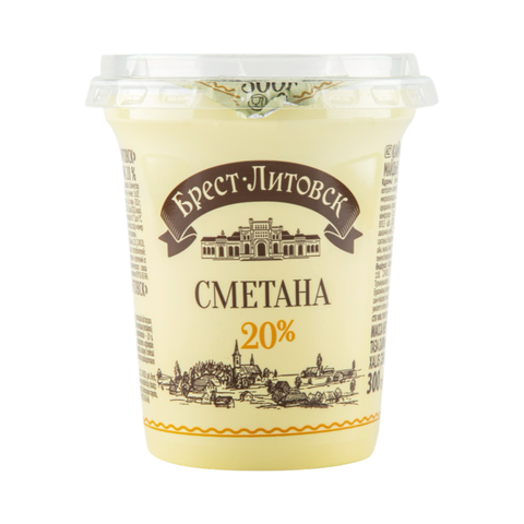 Сметана Брест Литовская 20% 300г, шт