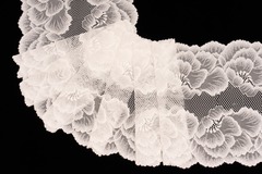 Кружево эластичное молочное 24 см, Китай