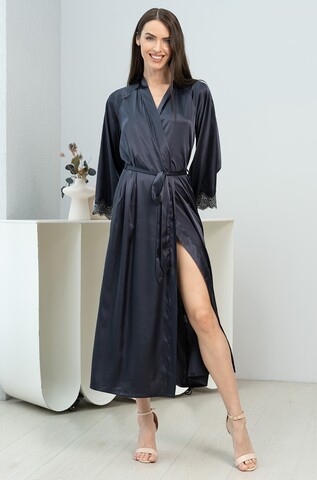 Длинный шелковый халат Mia Amore Emmanuelle (70% натуральный шелк)