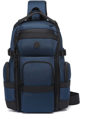 Картинка рюкзак однолямочный Ozuko 9808 Blue - 1