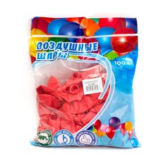 
          Шар воздушный металлик Alingar, №12, красный, 100шт/уп, пакет с европодвесом
