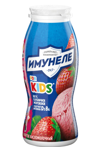 Напиток Имунеле for Kids 1,5% клубничное мороженое 100г, шт