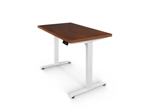 Регулируемый компьютерный стол Bazalt с регулировкой по высоте — столешница МДФ Американский орех