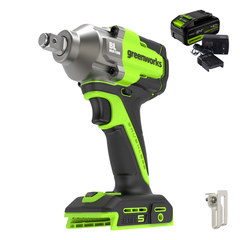 Гайковерт ударный Greenworks IW5500K4 24V (500Нм) аккумуляторный, с АКБ 4 А/ч и ЗУ