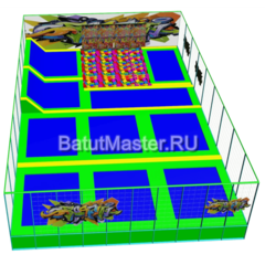 Батутная арена "Граффити" 19x12x3 м