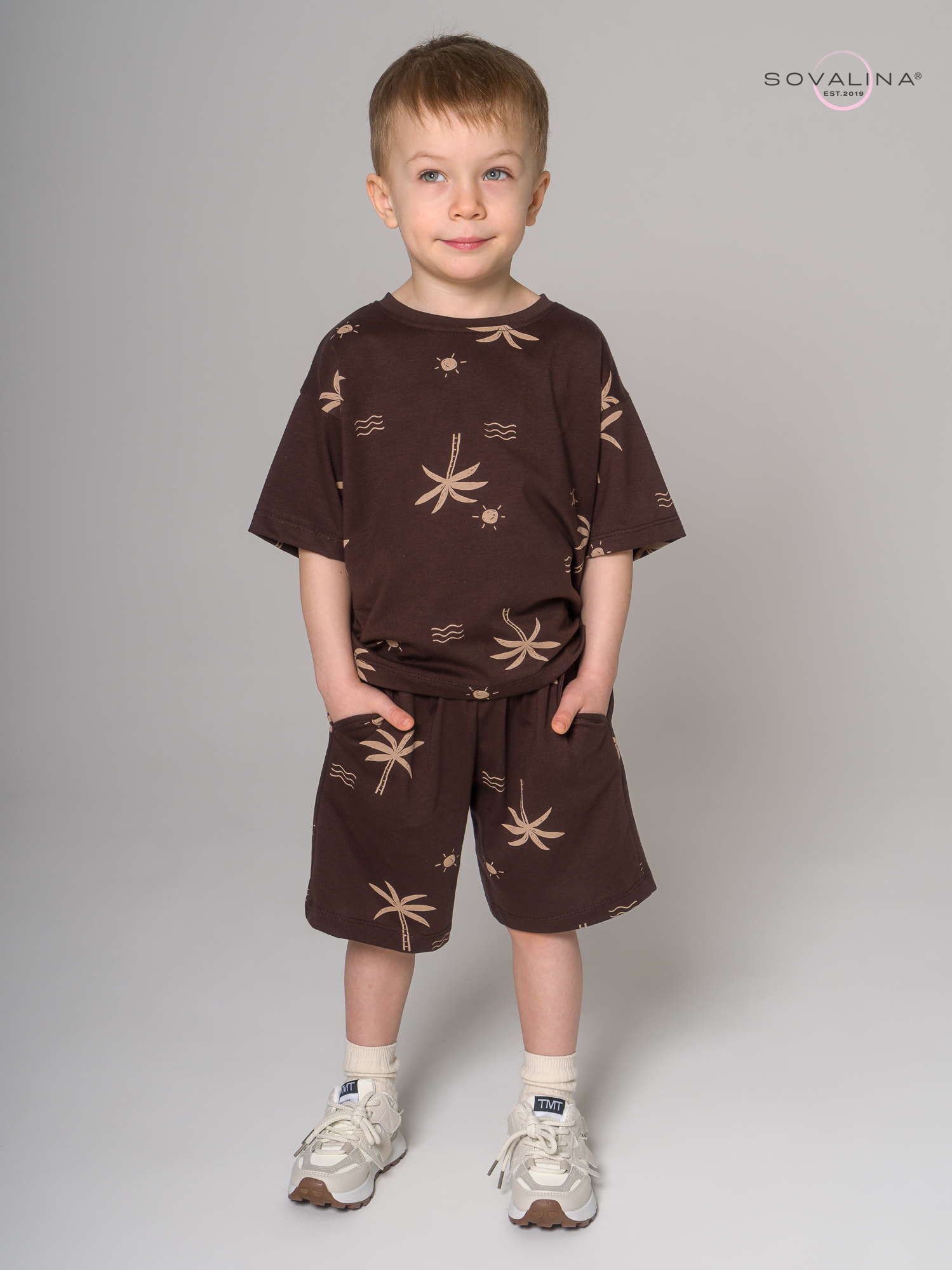 Костюм Light men пальмы коричневые